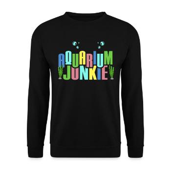 Drôle d’aquarium Aquarium Junkie - Sweat-shirt Unisexe - noir - Devant - Alina (178cm) & Michal (187cm)