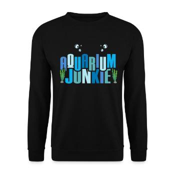 Drôle d’aquarium Aquarium Junkie - Sweat-shirt Unisexe - noir - Devant - Alina (178cm) & Michal (187cm)