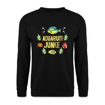 Drôle d’aquarium Aquarium Junkie - Sweat-shirt Unisexe - noir - Devant - Alina (178cm) & Michal (187cm)