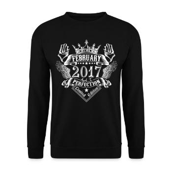 February 2017 | February 2017 anniversary 2017 - Unisex Sweatshirt - black - Front - Alina (178cm) & Michal (187cm)
