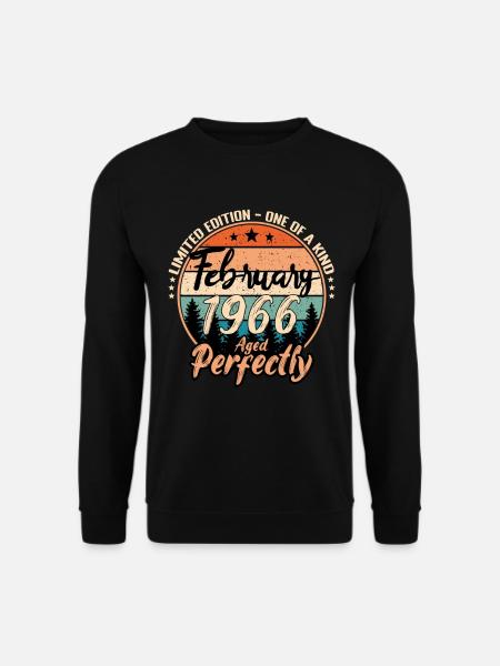 Février 1966 anniversaire 1966 légendes Février - Sweat-shirt Unisexe - noir