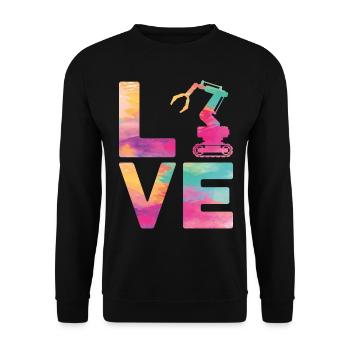 Robot Robotique Ingénieur Aquarelle - Sweat-shirt Unisexe - noir - Devant - Alina (178cm) & Michal (187cm)