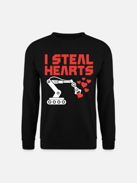 Robot Robotics Engineer Valentines - Unisex Sweatshirt - black