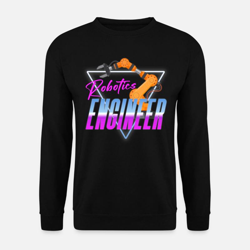 Robot Robotics Engineer Retro - Unisex Sweatshirt - black