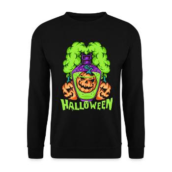 Pumpkin Spirit Halloween, Halloween Pumpkin, Poison - Unisex Sweatshirt - black - Front - Alina (178cm) & Michal (187cm)