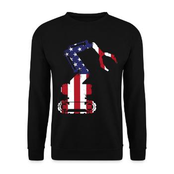 Ingénieur en robotique robotique américain - Sweat-shirt Unisexe - noir - Devant - Alina (178cm) & Michal (187cm)