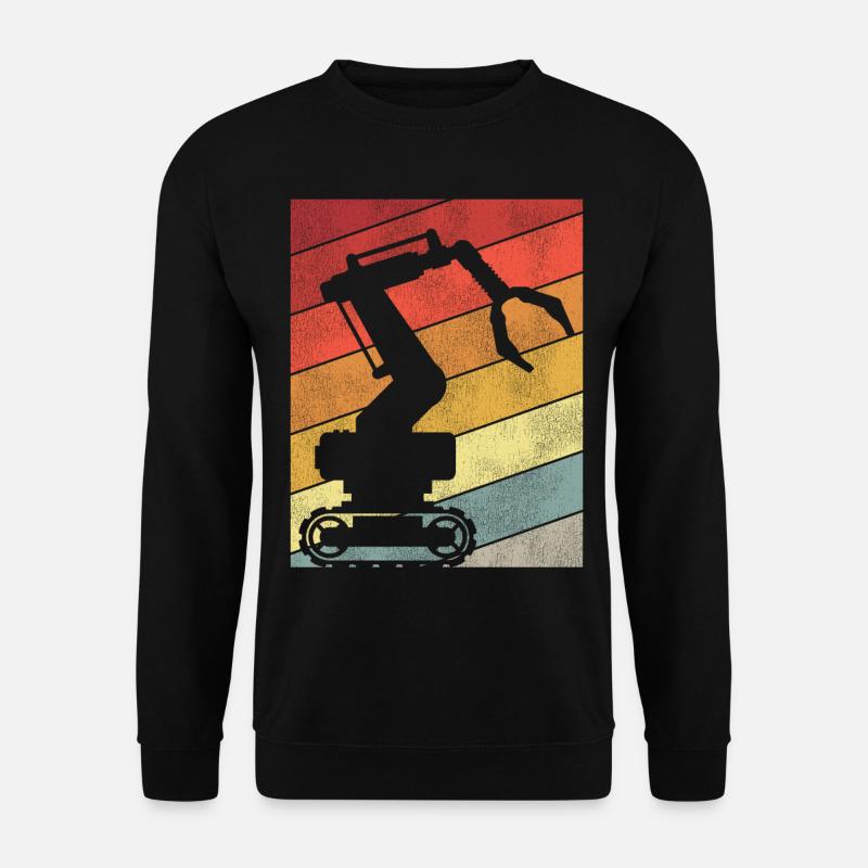 Robot Robotics Engineer Retro - Unisex Sweatshirt - black