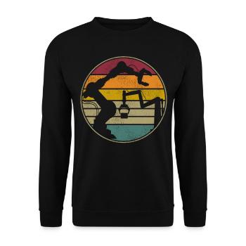 Robot Robotics Engineer Retro - Unisex Sweatshirt - black - Front - Alina (178cm) & Michal (187cm)
