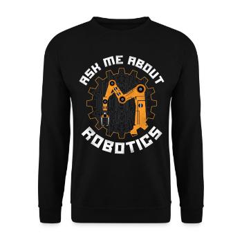 Ingénieur Robotique Robot Vintage - Sweat-shirt Unisexe - noir - Devant - Alina (178cm) & Michal (187cm)
