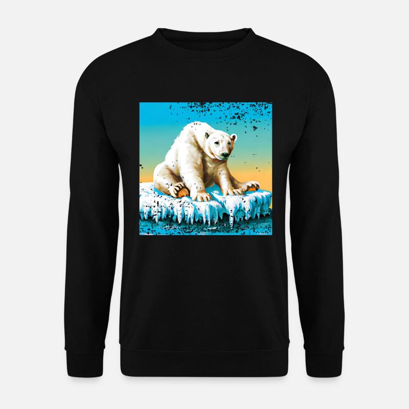 Polar bear climate change - Unisex Sweatshirt - black