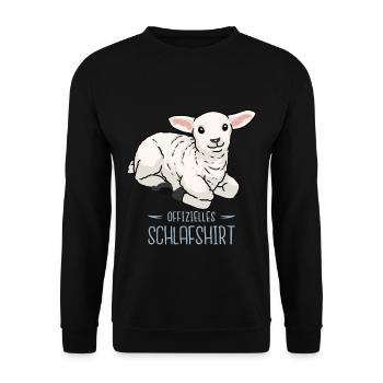 Schaf Schafe Guten Nacht schlafen Kinder Baby Lamm - Unisex Pullover - Schwarz - Vorne - Alina (178cm) & Michal (187cm)
