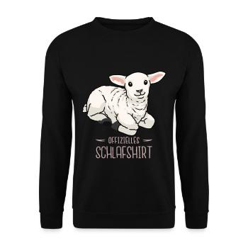 Schaf Schafe Guten Nacht schlafen Kinder Baby - Unisex Pullover - Schwarz - Vorne - Alina (178cm) & Michal (187cm)