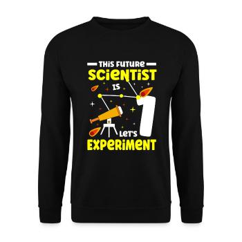 This future scientist is 1 Let - Unisex Sweatshirt - black - Front - Alina (178cm) & Michal (187cm)