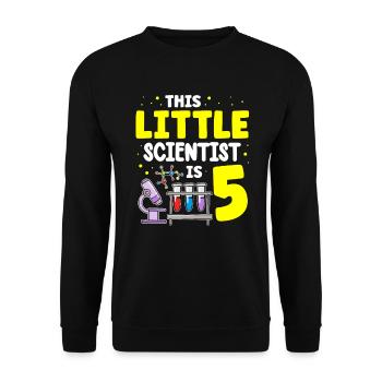 Dieser Kleine Wissenschaftler Ist 5 Alles Gute Zum - Unisex Pullover - Schwarz - Vorne - Alina (178cm) & Michal (187cm)