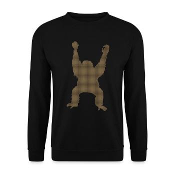 Orang Utan - Unisex Pullover - Schwarz - Vorne - Alina (178cm) & Michal (187cm)
