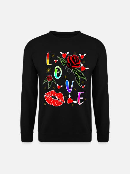 love - Sweat-shirt Unisexe - noir