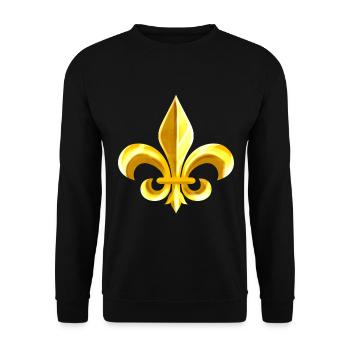 Bright Shining Golden Fleur De Lis - Unisex Pullover - Schwarz - Vorne - Alina (178cm) & Michal (187cm)