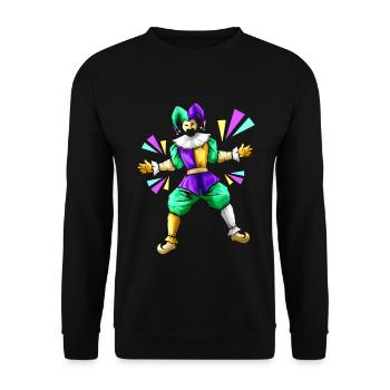 Jester Costume For Mardi Gras - Unisex Sweatshirt - black - Front - Alina (178cm) & Michal (187cm)