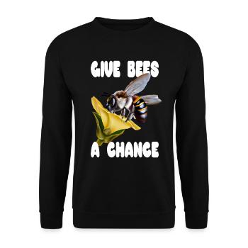 Donnez une chance aux abeilles - Sweat-shirt Unisexe - noir - Devant - Alina (178cm) & Michal (187cm)