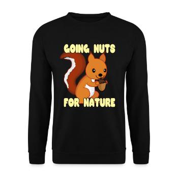 Going Nuts For Nature - Unisex Pullover - Schwarz - Vorne - Alina (178cm) & Michal (187cm)