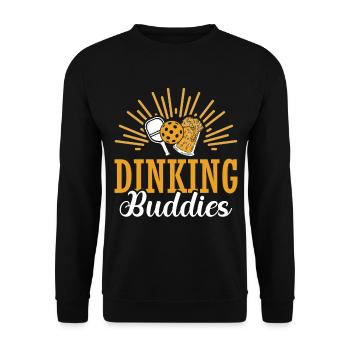 Dinking Buddies Pickleball Paddle Sports Game - Unisex Sweatshirt - black - Front - Alina (178cm) & Michal (187cm)