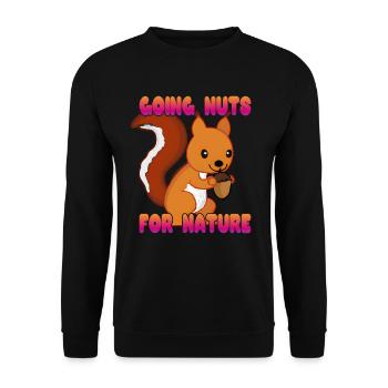 Going Nuts For Nature - Unisex Pullover - Schwarz - Vorne - Alina (178cm) & Michal (187cm)