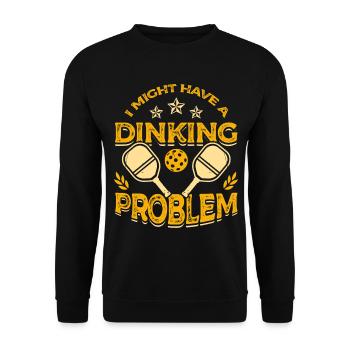 I may have a drinking problem pickleball - Unisex Sweatshirt - black - Front - Alina (178cm) & Michal (187cm)
