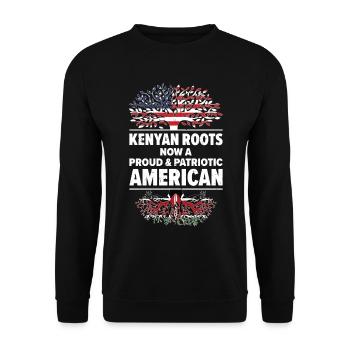 Né Kenyan Kenyan Amérique USA - Sweat-shirt Unisexe - noir - Devant - Alina (178cm) & Michal (187cm)