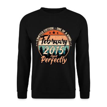 Februar 2015 Jubiläum 2015 Legenden Februar - Unisex Pullover - Schwarz - Vorne - Alina (178cm) & Michal (187cm)