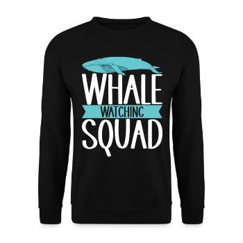 Whale Watchers - Unisex Sweatshirt - black - Front - Alina (178cm) & Michal (187cm)
