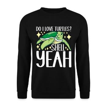 Tortue Tortue aquatique - Sweat-shirt Unisexe - noir - Devant - Alina (178cm) & Michal (187cm)