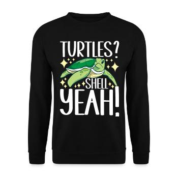 Tortue Tortue aquatique - Sweat-shirt Unisexe - noir - Devant - Alina (178cm) & Michal (187cm)