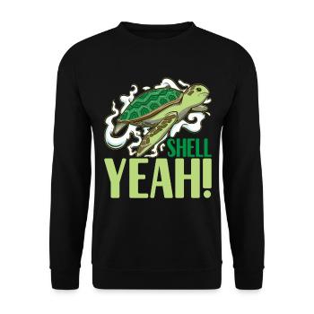 Tortue Tortue aquatique - Sweat-shirt Unisexe - noir - Devant - Alina (178cm) & Michal (187cm)