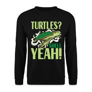 Tortue Tortue aquatique - Sweat-shirt Unisexe - noir - Devant - Alina (178cm) & Michal (187cm)