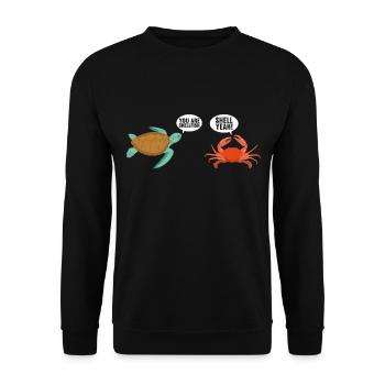 Tortue Tortue aquatique - Sweat-shirt Unisexe - noir - Devant - Alina (178cm) & Michal (187cm)