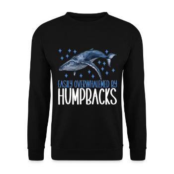 Whale Watchers - Unisex Sweatshirt - black - Front - Alina (178cm) & Michal (187cm)