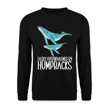 Whale Watchers - Unisex Sweatshirt - black - Front - Alina (178cm) & Michal (187cm)