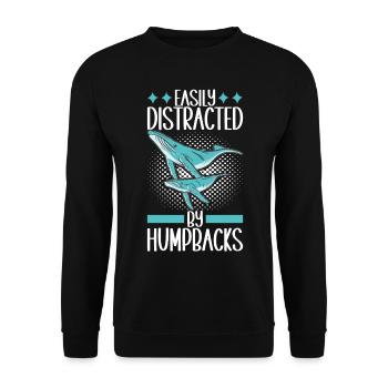 Whale Watchers - Unisex Sweatshirt - black - Front - Alina (178cm) & Michal (187cm)