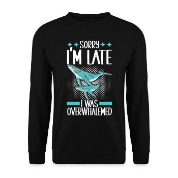 Whale Watchers - Unisex Sweatshirt - black - Front - Alina (178cm) & Michal (187cm)