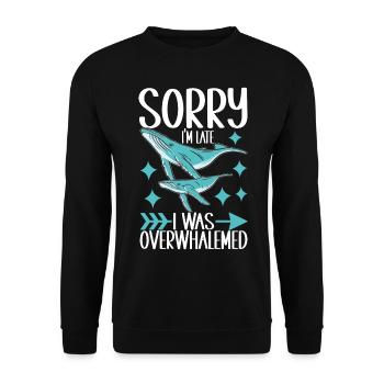 Whale Watchers - Unisex Sweatshirt - black - Front - Alina (178cm) & Michal (187cm)