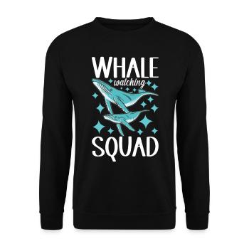 Observateurs de baleines - Sweat-shirt Unisexe - noir - Devant - Alina (178cm) & Michal (187cm)