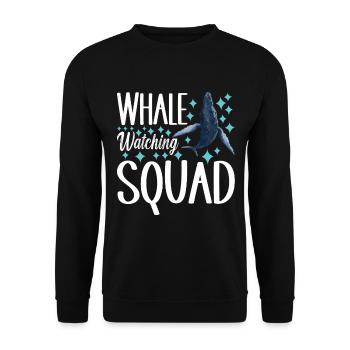 Whale Watchers - Unisex Sweatshirt - black - Front - Alina (178cm) & Michal (187cm)