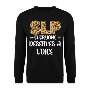 Speech Therapist Therapy Assistant - Unisex Sweatshirt - black - Front - Alina (178cm) & Michal (187cm)