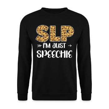 Speech Therapist Therapy Assistant - Unisex Sweatshirt - black - Front - Alina (178cm) & Michal (187cm)