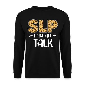 Speech Therapist Therapy Assistant - Unisex Sweatshirt - black - Front - Alina (178cm) & Michal (187cm)