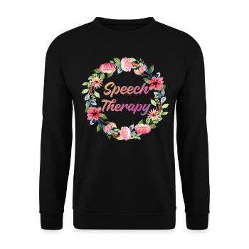 Speech Therapist Therapy Assistant - Unisex Pullover - Schwarz - Vorne - Alina (178cm) & Michal (187cm)