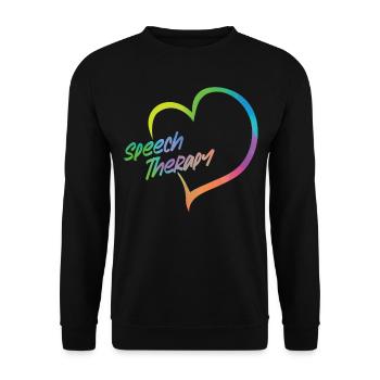 Speech Therapist Therapy Assistant - Unisex Pullover - Schwarz - Vorne - Alina (178cm) & Michal (187cm)