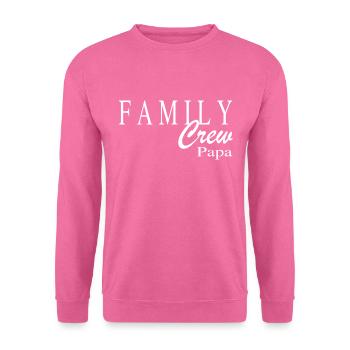 Équipage familial papa - Sweat-shirt Unisexe - rose - Devant