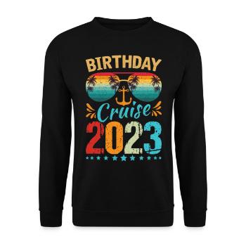 Birthday Cruise Squad Shirt Cruise Squad 2023 - Unisex Sweatshirt - black - Front - Alina (178cm) & Michal (187cm)