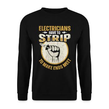 Nous vous allumons toujours électricien - Sweat-shirt Unisexe - noir - Devant - Alina (178cm) & Michal (187cm)